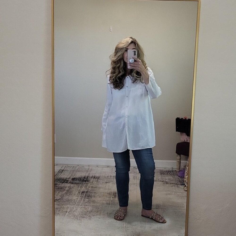 Eileen Fisher White Linen Tunic